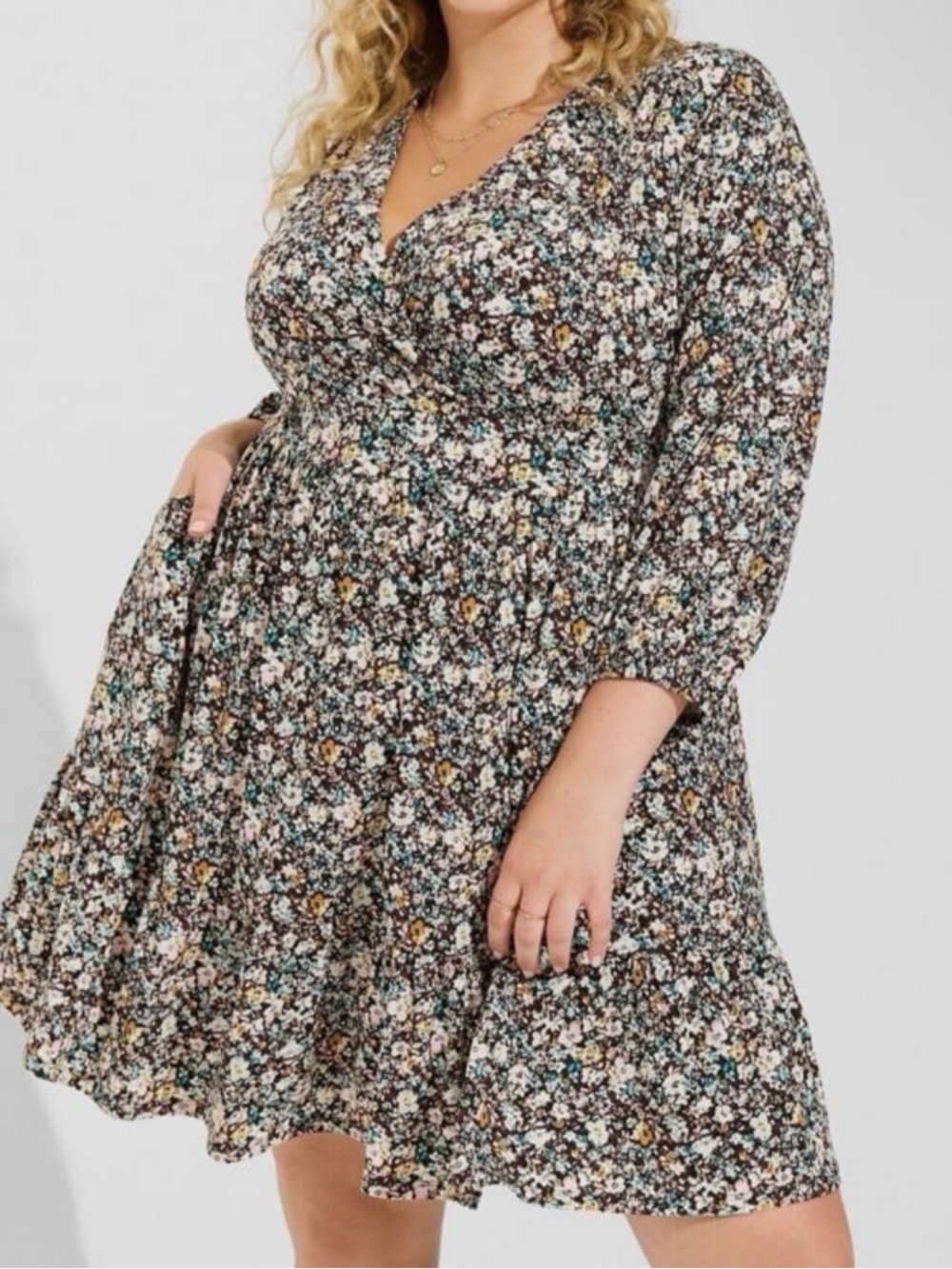 torrid Floral Wrap Mini Dress NWTS size 3